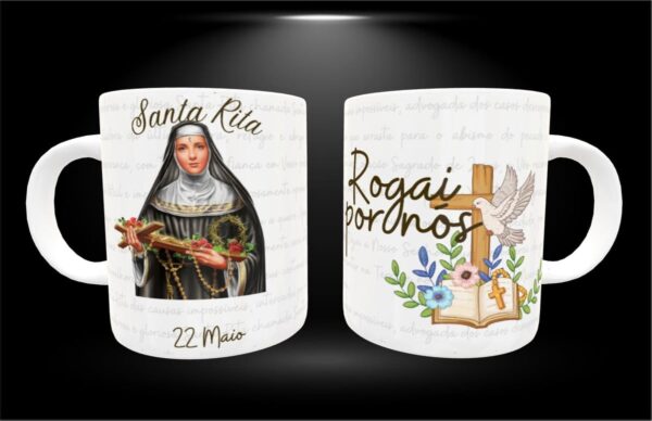 Arte Caneca Santinhos - Png