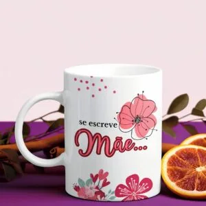 Arte Caneca se Escreve Mãe, se Pronuncia Amor - Png