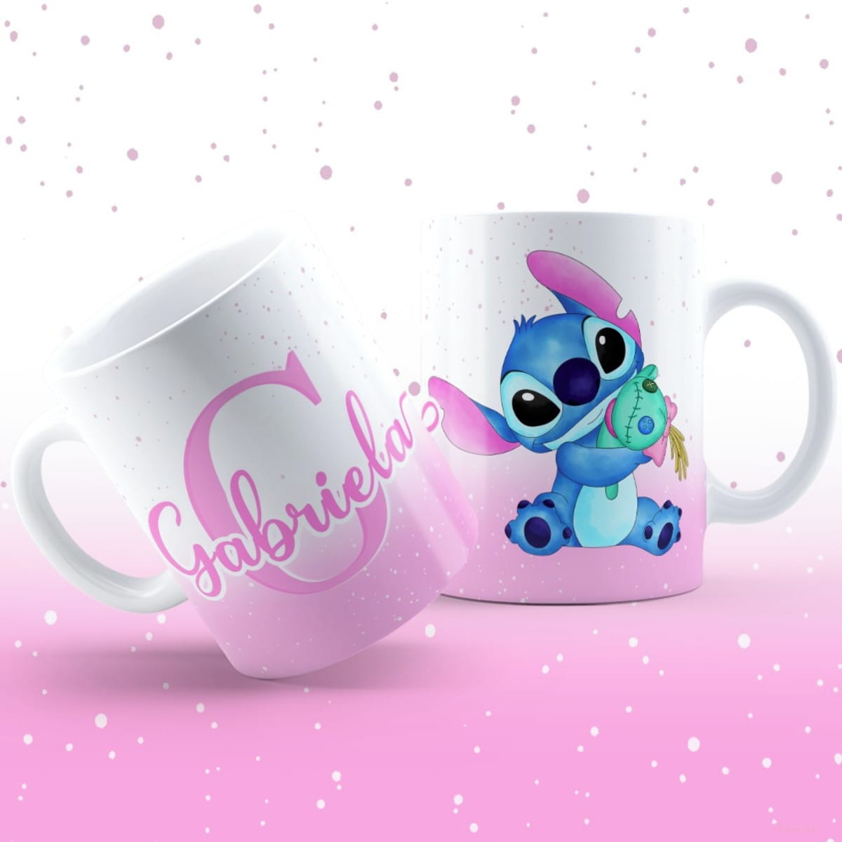 Arte Caneca Stitch PNG com Alfabeto Rosa e Roxo 5 Arte Caneca Stitch PNG com Alfabeto Rosa e Roxo - Imagem 5