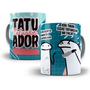 Arte Caneca Tatuador Flork Profissões Sublimação Jpg