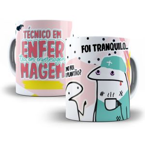Arte Caneca Técnico Enfermagem Flork Profissões Sublimação