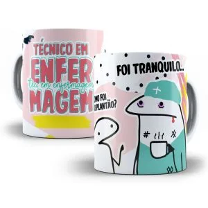 Arte Caneca Técnico Enfermagem Flork Profissões Sublimação