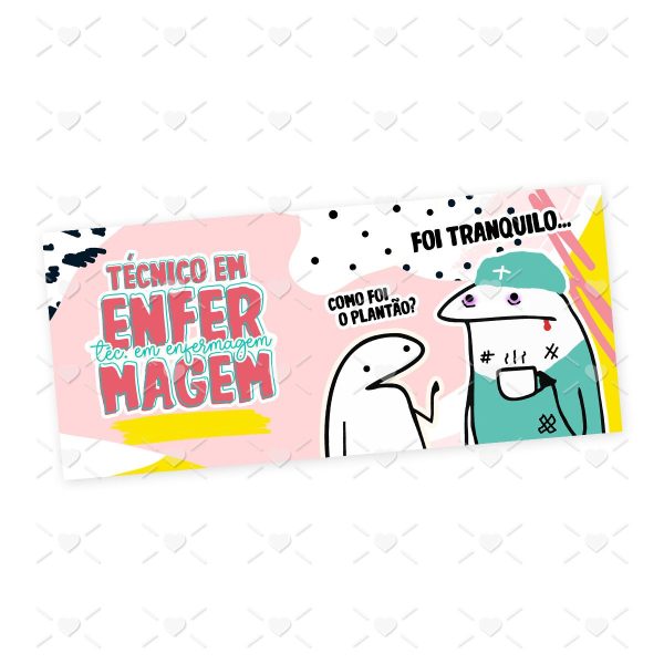 Arte Caneca Técnico Enfermagem Flork Profissões Sublimação