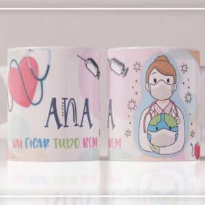 arte caneca vai ficar tudo bem arquivo digital papelaria personalizada