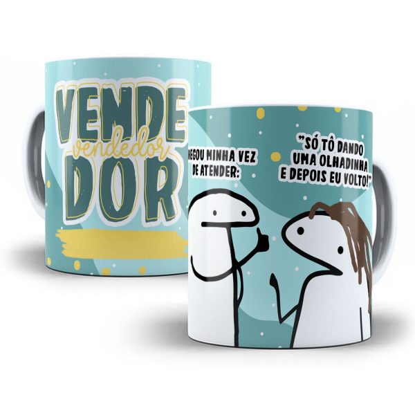 Arte Caneca Vendedor(a) Flork Profissões Sublimação Jpg