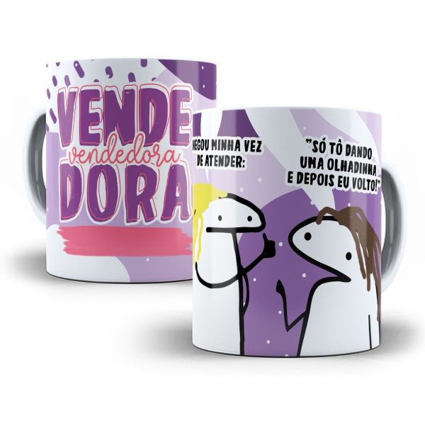 Arte Caneca Vendedor(a) Flork Profissões Sublimação Jpg