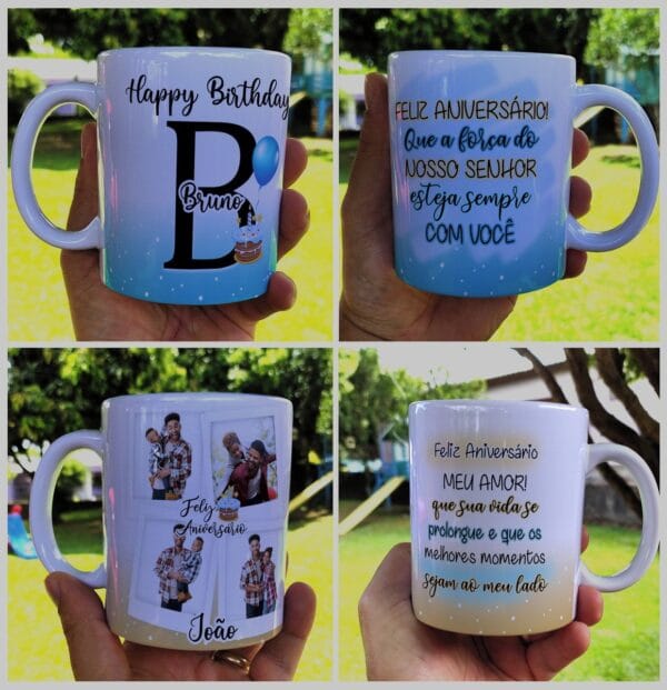 Arte Digital Caneca Aniversario Masculino Png E Corel 2