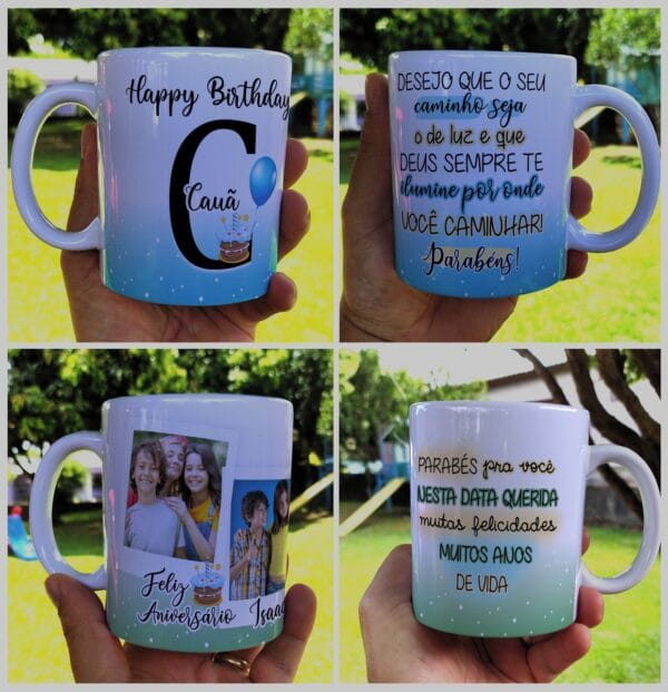 Arte Digital Caneca Aniversario Masculino Png E Corel 3