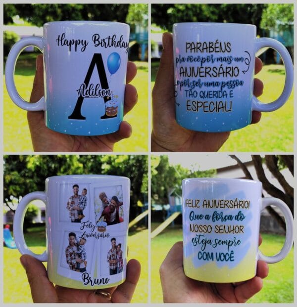 Arte Digital Caneca Aniversario Masculino Png E Corel