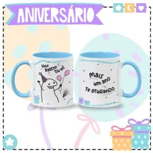 Arte Digital Caneca Aniversário Roxa Png