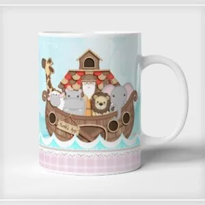 Arte Digital Caneca Arca de Noé Menina - Arquivo Digital 4 Arte Digital Caneca Arca de Noé Menina - Arquivo Digital