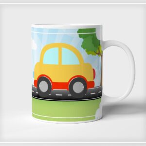 arte digital caneca carrinhos arquivo digital design