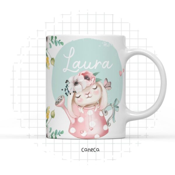Arte Digital Caneca Coelhinha Delicada - Arquivo Digital