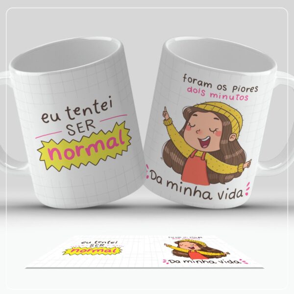 Arte Digital Caneca Frases Ilustradas- Png
