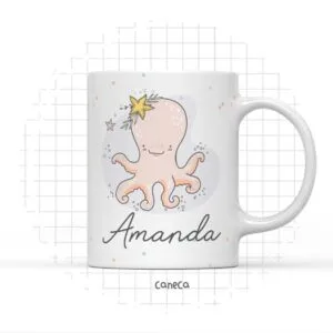 Arte Digital Caneca Fundo do Mar Menina - Arquivo Digital