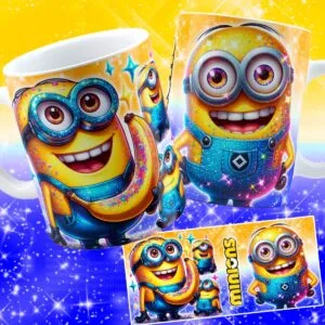 Arte Digital Caneca Minions Glitter - Png 10 Arte Digital Caneca Minions Glitter - Png
