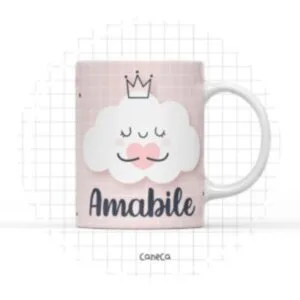 Arte Digital Caneca Nuvem Menina - Arquivo Digital