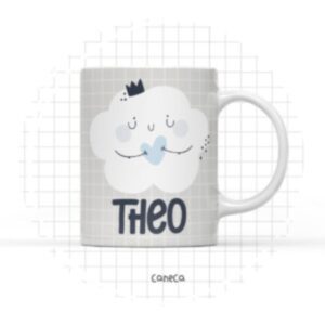 arte digital caneca nuvem menino arquivo digital sublimacao