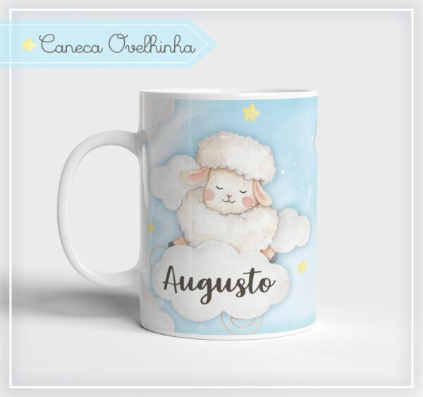 Arte Digital Caneca Ovelhinha Menino - Arquivo Digital