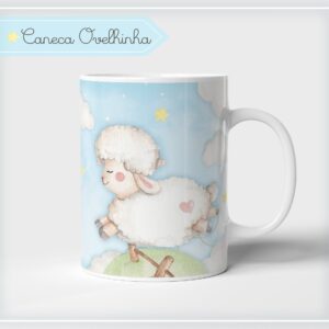 arte digital caneca ovelhinha menino arquivo digital papel e scrapbook