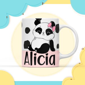 arte digital caneca panda menina arquivo digital