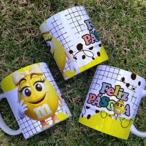 Arte Digital Caneca Páscoa 3D JPG