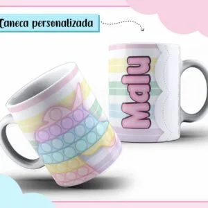 Arte Digital Caneca Pop It Menina - Arquivo Digital 11 Arte Digital Caneca Pop It Menina - Arquivo Digital