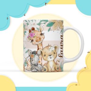 arte digital caneca safari menina arquivo digital arte digital caneca safari menina