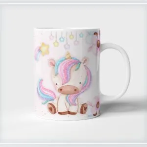 Arte Digital Caneca Unicórnio Neutro - Arquivo Digital