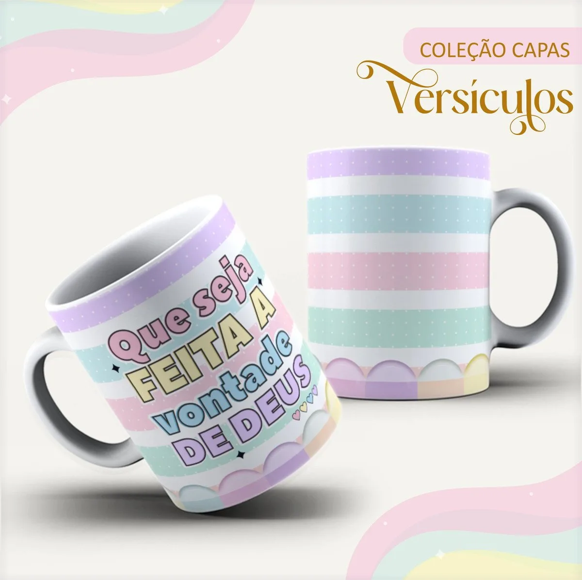 Arte Digital Canecas Versículos - Arquivo Digital 2 Arte Digital Canecas Versículos - Arquivo Digital