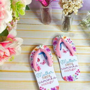 arte digital chinelinho xuxinha floral feminino para sublimacao
