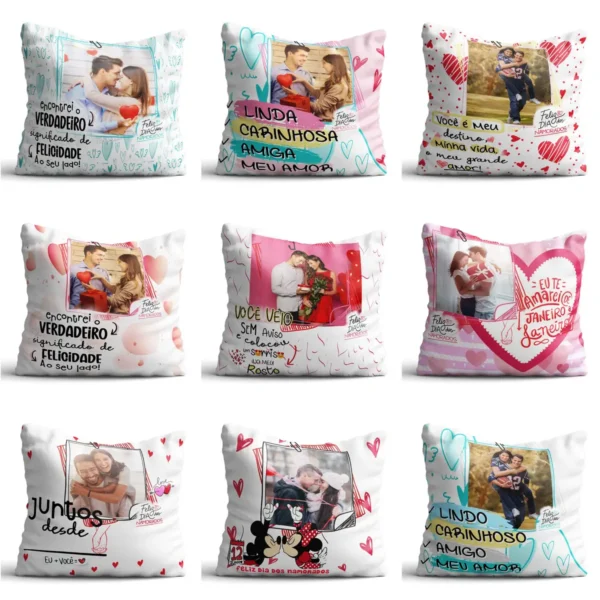 Arte Digital para Caneca e Almofada: Amor Personalizado