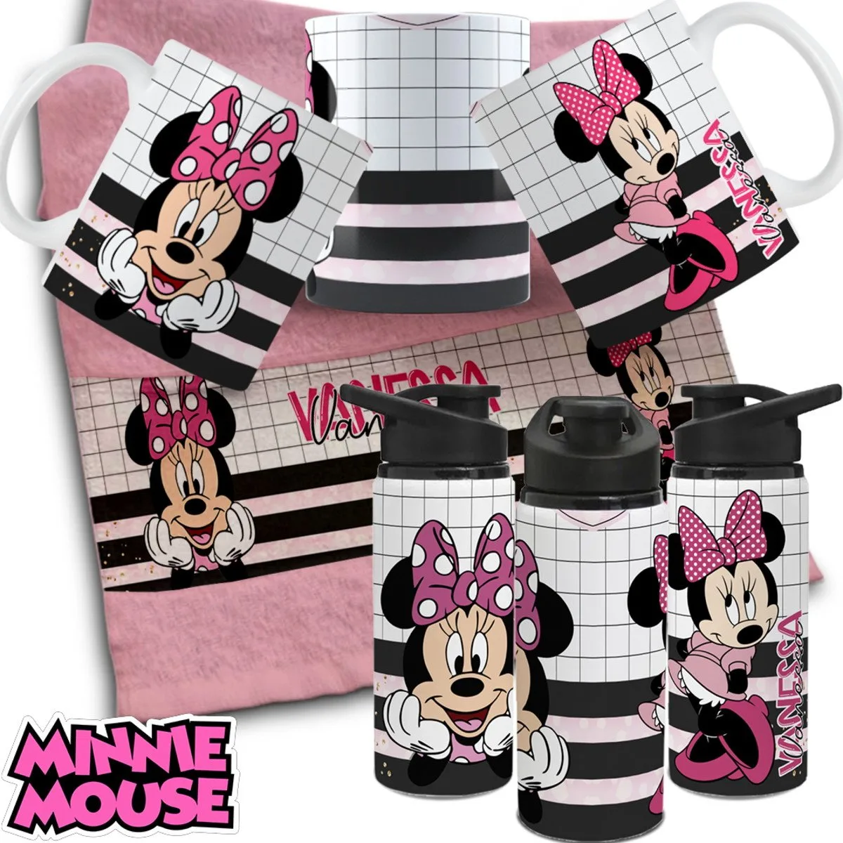 Arte Digital Personagens para Caneca, Toalhinha e Garrafinha 1 Arte Digital Personagens para Caneca, Toalhinha e Garrafinha