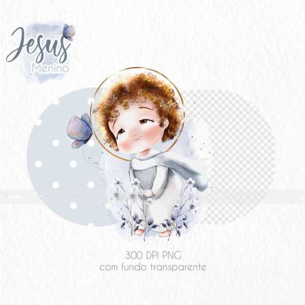 Arte Jesus Menino Kit Digital Santinhos Personalizados Png