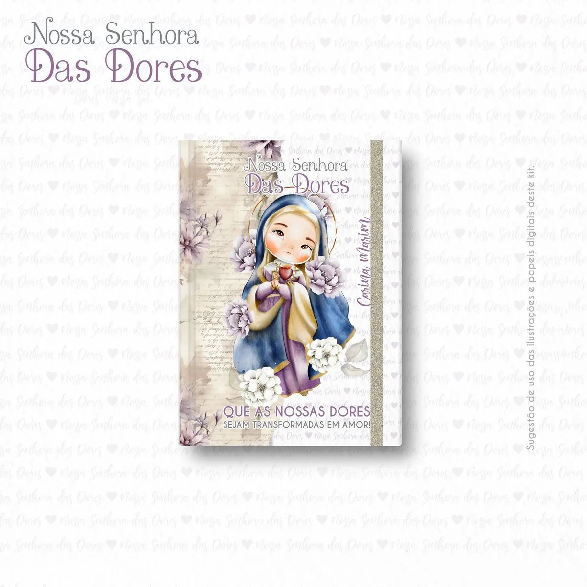 Arte Nossa Senhora das Dores Ilustrações PNG em Aquarela 6 Arte Nossa Senhora das Dores Ilustrações PNG em Aquarela