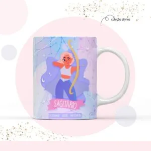 Arte para Sublimação Caneca Signo Sagitário - Arq Digital