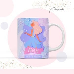 Arte para Sublimação Caneca Signo Virgem - Arquivo Digital