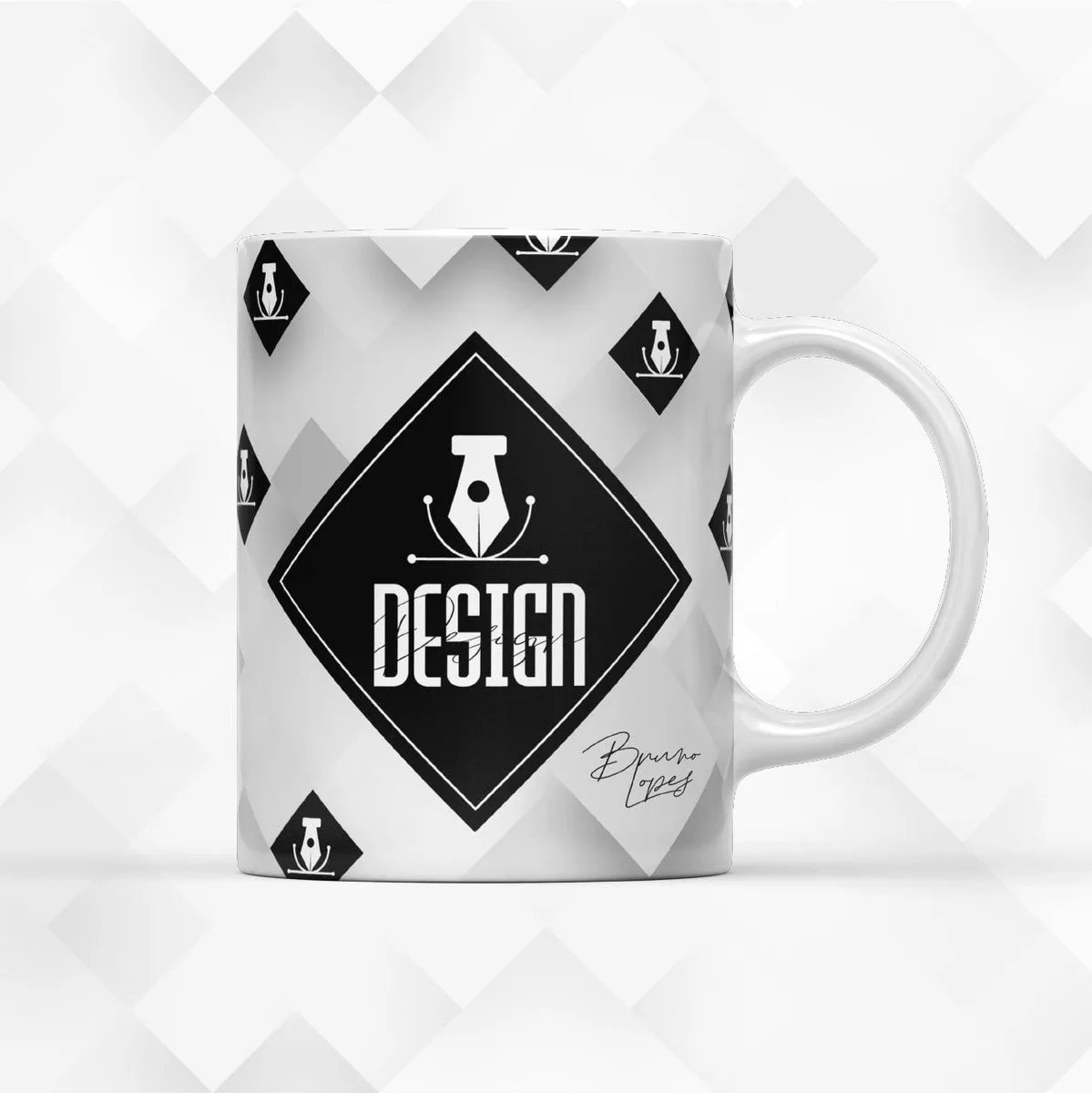 Arte para Xícara Design Masculina