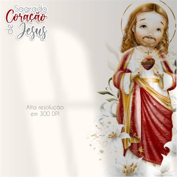 Arte Sagrado Coração de Jesus: Ilustrações PNG