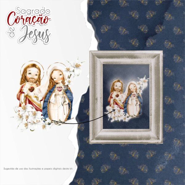Arte Sagrado Coração de Jesus: Ilustrações PNG