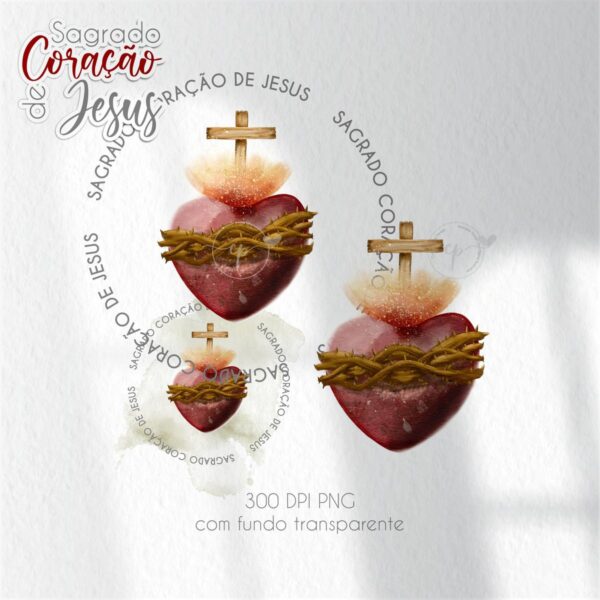 Arte Sagrado Coração de Jesus: Ilustrações PNG