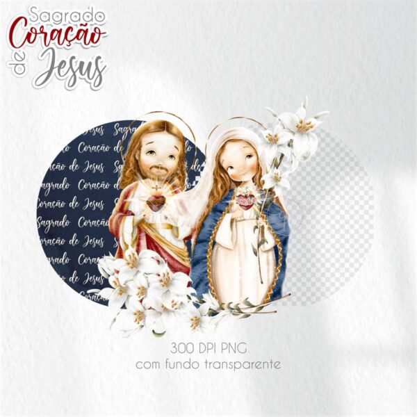 Arte Sagrado Coração de Jesus: Ilustrações PNG