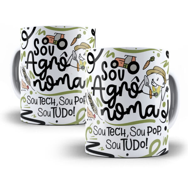 Arte Sublimação Caneca Agrônomo(a) Flork Profissões Png