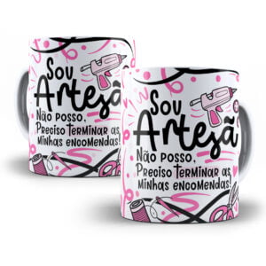 Arte Sublimação Caneca Artesã Flork Profissões Png