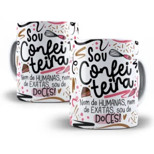 Arte Sublimação Caneca Confeireiro(a) Flork Profissões Png