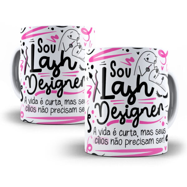 Arte Sublimação Caneca Lash Designer Flork Profissões Png