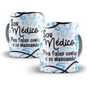 Arte Sublimação Caneca Médico(a) Flork Profissões Png