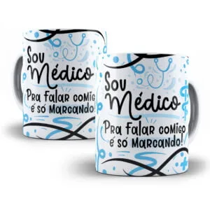 Arte Sublimação Caneca Médico(a) Flork Profissões Png