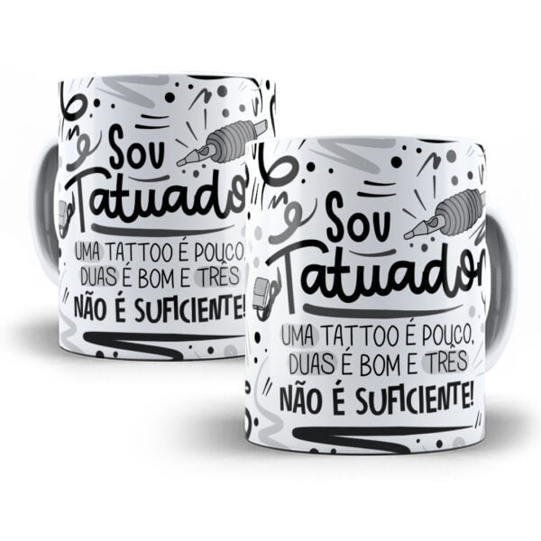 Arte Sublimação Caneca Tatuador Flork Profissões Png