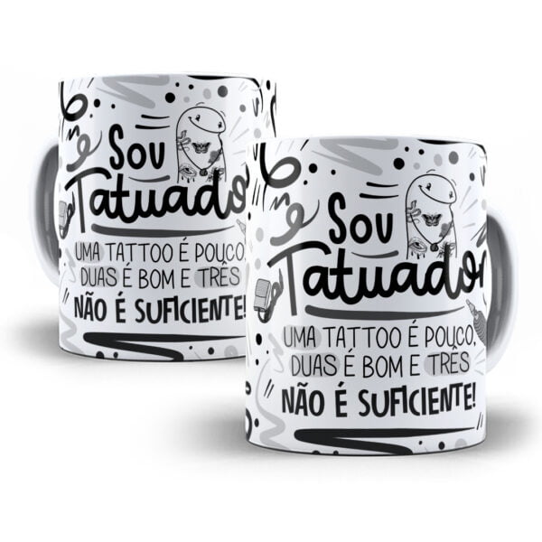 Arte Sublimação Caneca Tatuador Flork Profissões Png